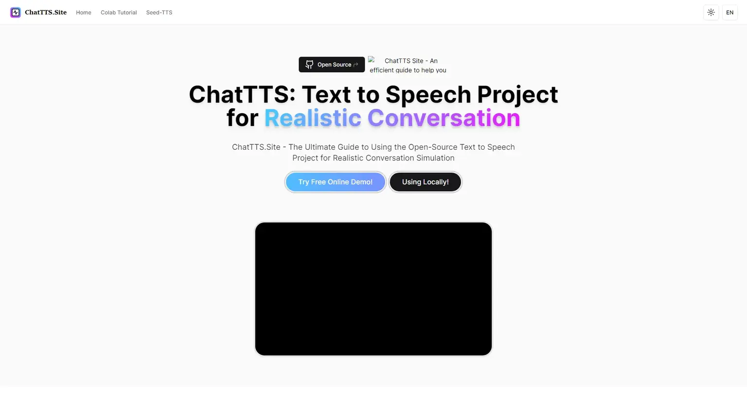 ChatTTS - Guide for Realistic Audio Text-to-Speech Generation