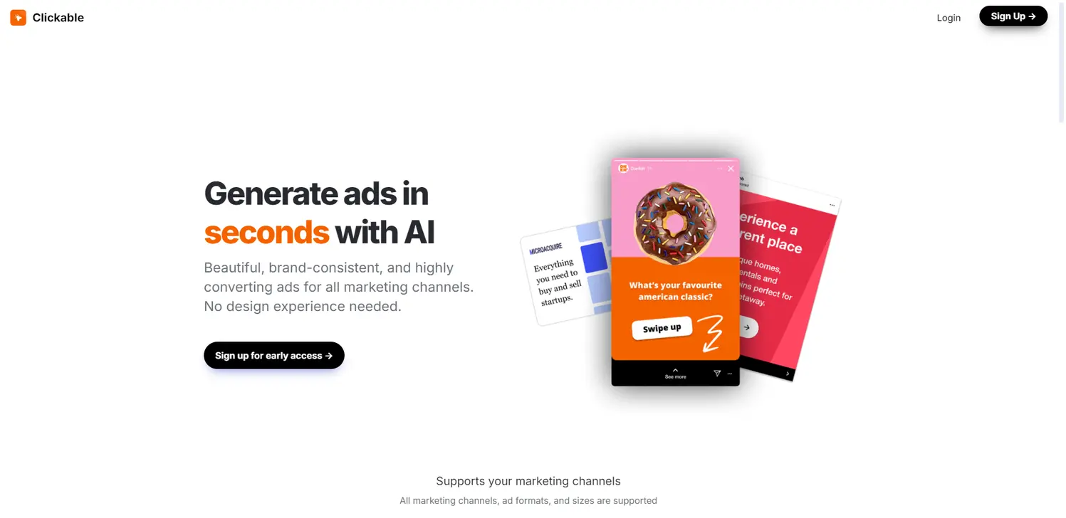 Generate ads in seconds with AI